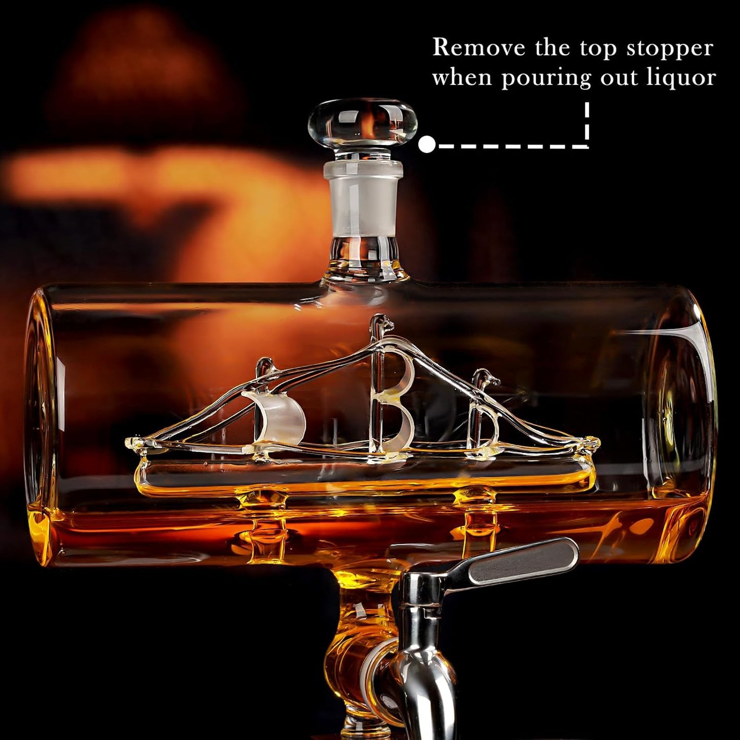 Whiskey Globe Decanter, Gifts for Men/Dad, Anniversary Birthday Gift 1000ml