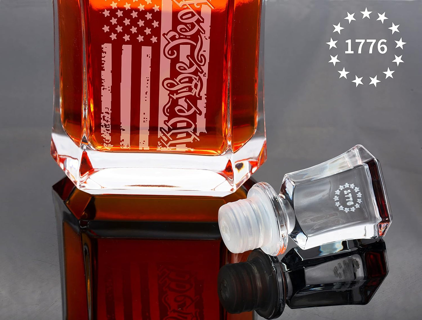Whiskey Decanter Set with 2 Glasses