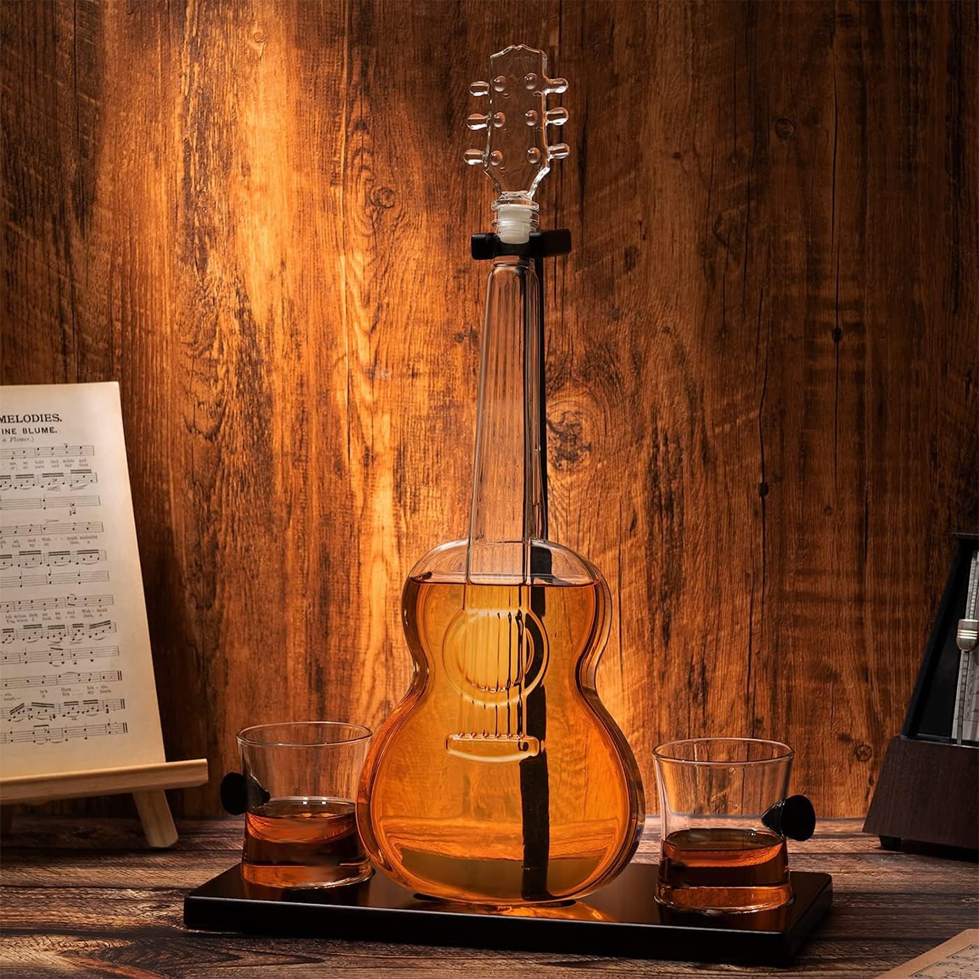 Guitar Whiskey Glass Decanter Whiskey Music Lover & Guitar Player 1000ML