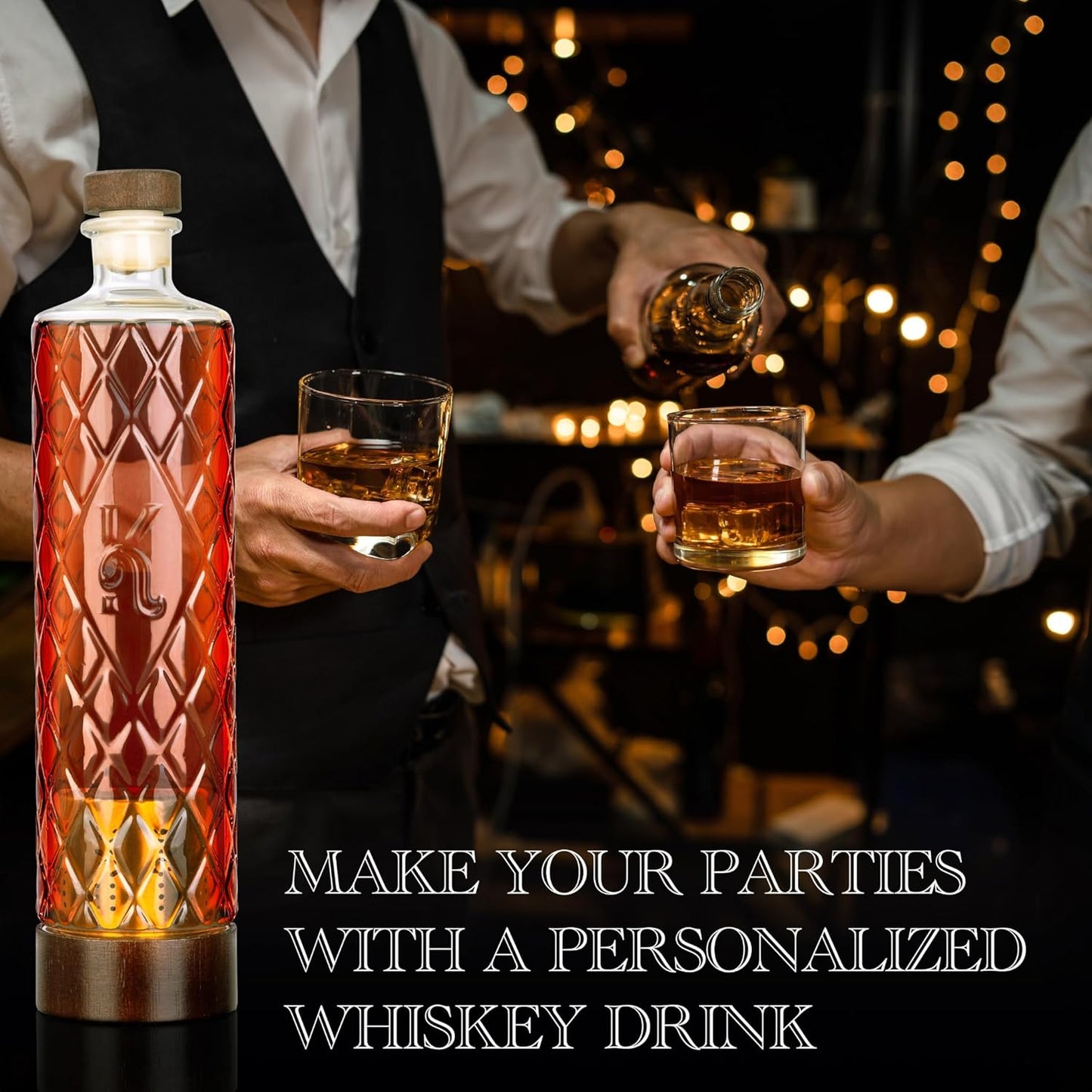 DIY Whiskey Infusion Kit - Decanter Set with Botanicals & Wood Chips