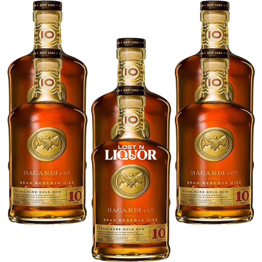 Bacardi 10 Year Extra Rare Gran Reserva Gold Rum – Lost N Liquor