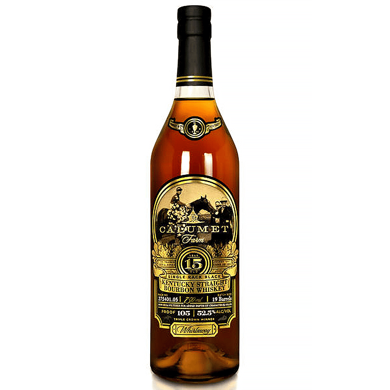 Calumet Farm Single Rack Black 15 Year Bourbon Whiskey