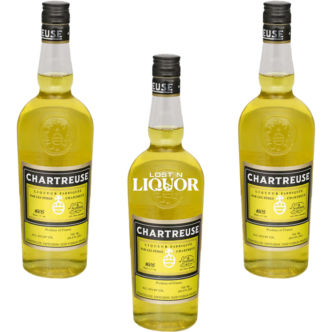 CHARTREUSE イエローリキュール 700ml 43% 3本 Chartreuse Yellow Liqueur – Lost N Liquor - Online Liquor Store
