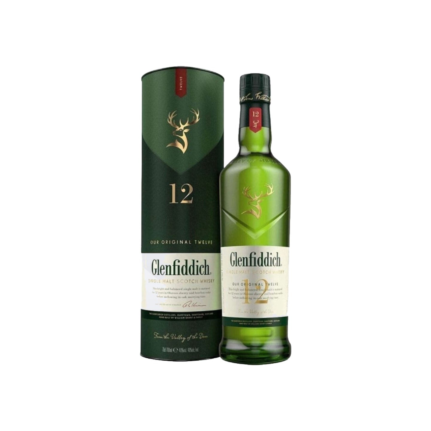 Glenfiddich 12 year single malt scotch whisky