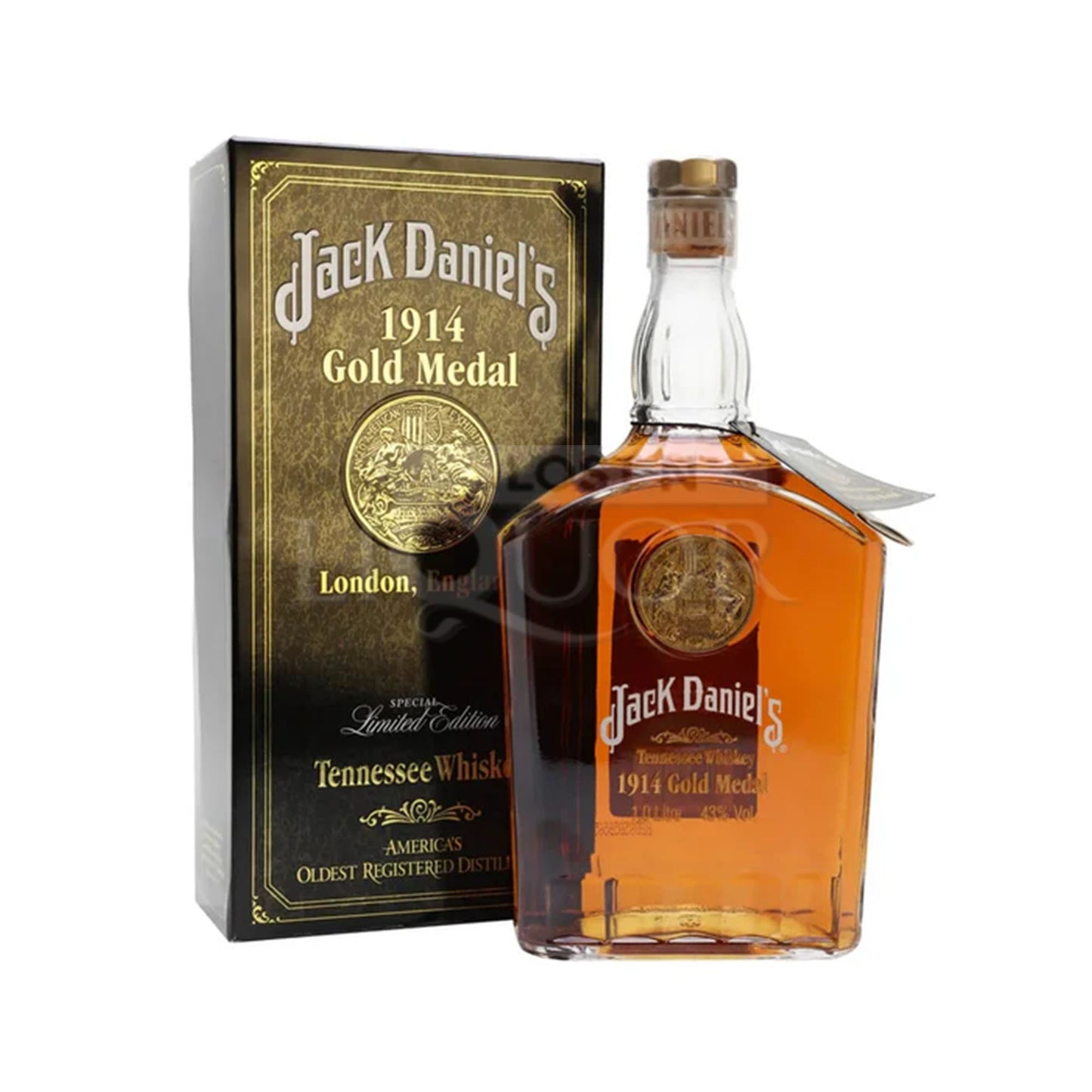 Jack Daniel's 1914 London England Gold Medal Tennessee Whiskey