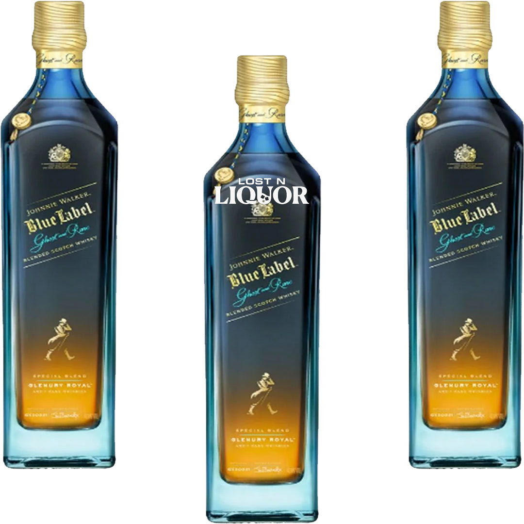 Johnnie Walker Blue Label Ghost and Rare Glenury Royal_LostNLiquor.com