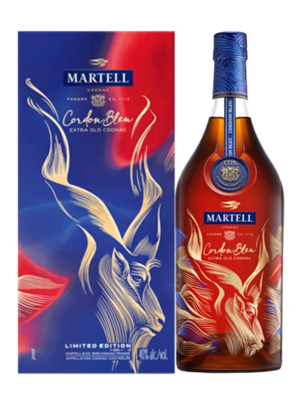 ユ*キ様 MARTELL Cordon Bleu 700ml 箱入り Martell Cordon Bleu Limited Edition Year of the Goat 2027 – Lost N