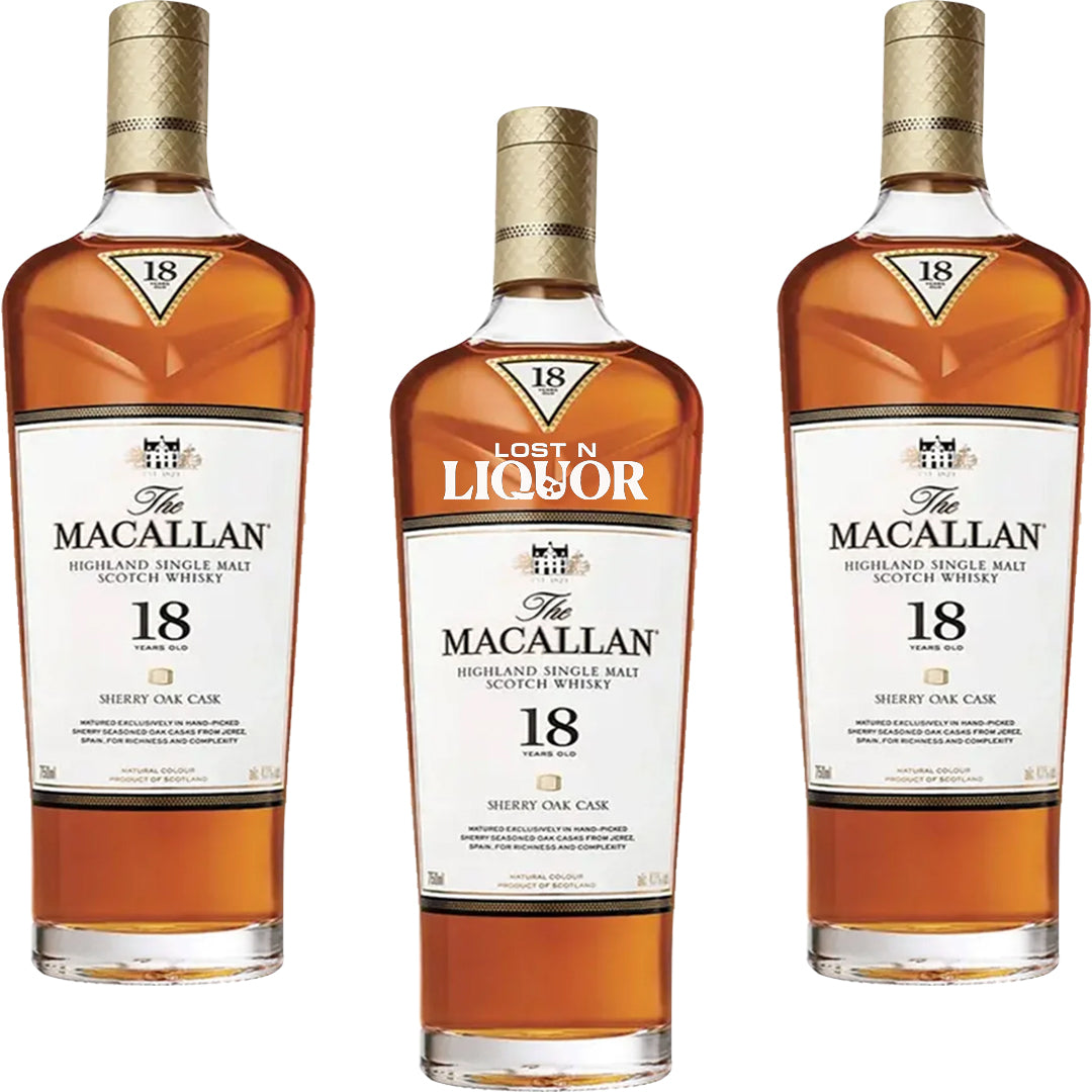 The Macallan 18 Year Sherry Oak Cask Highland Single Malt Scotch