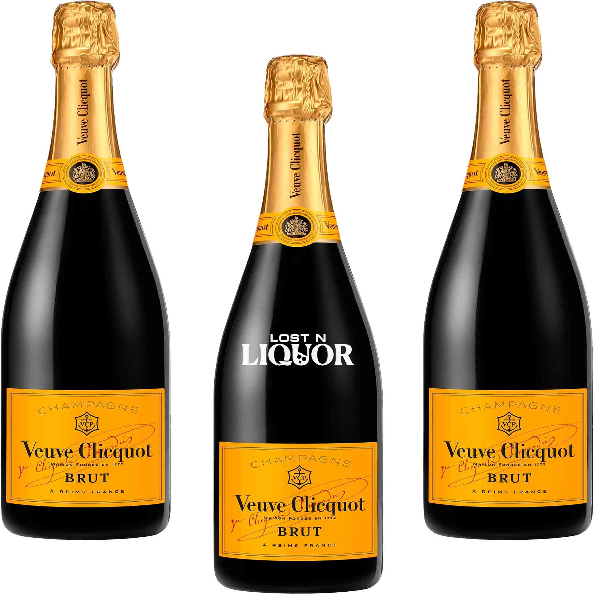 Veuve Clicquot ＆MOET＆CHANDON 3本セット Champagne Wine Gift Set - 3 Pack