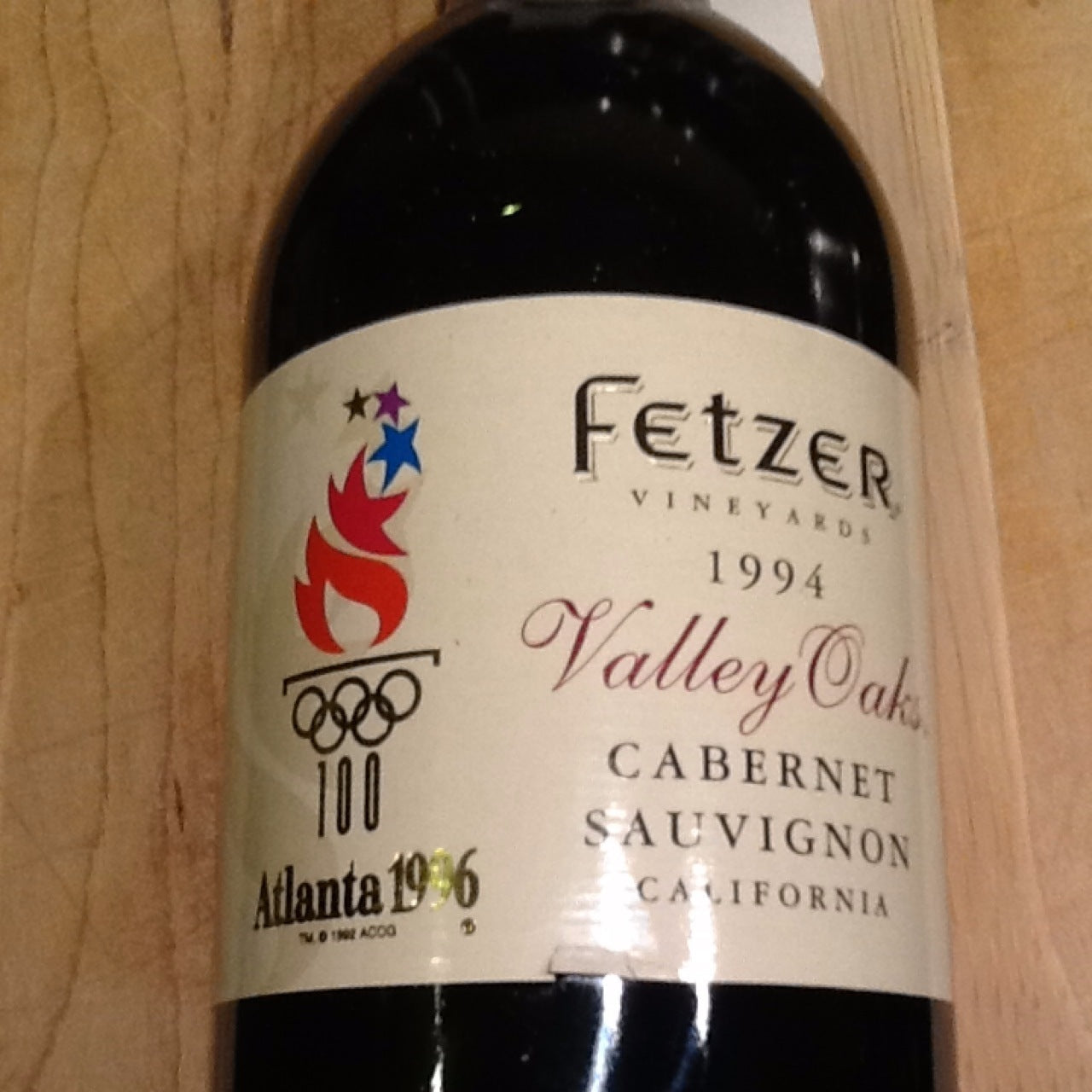 1994 S.L.V. カベルネ・ソーヴィニヨン Fetzer Vineyards Atlanta Olympic Games Valley Oaks 1994 Cabernet