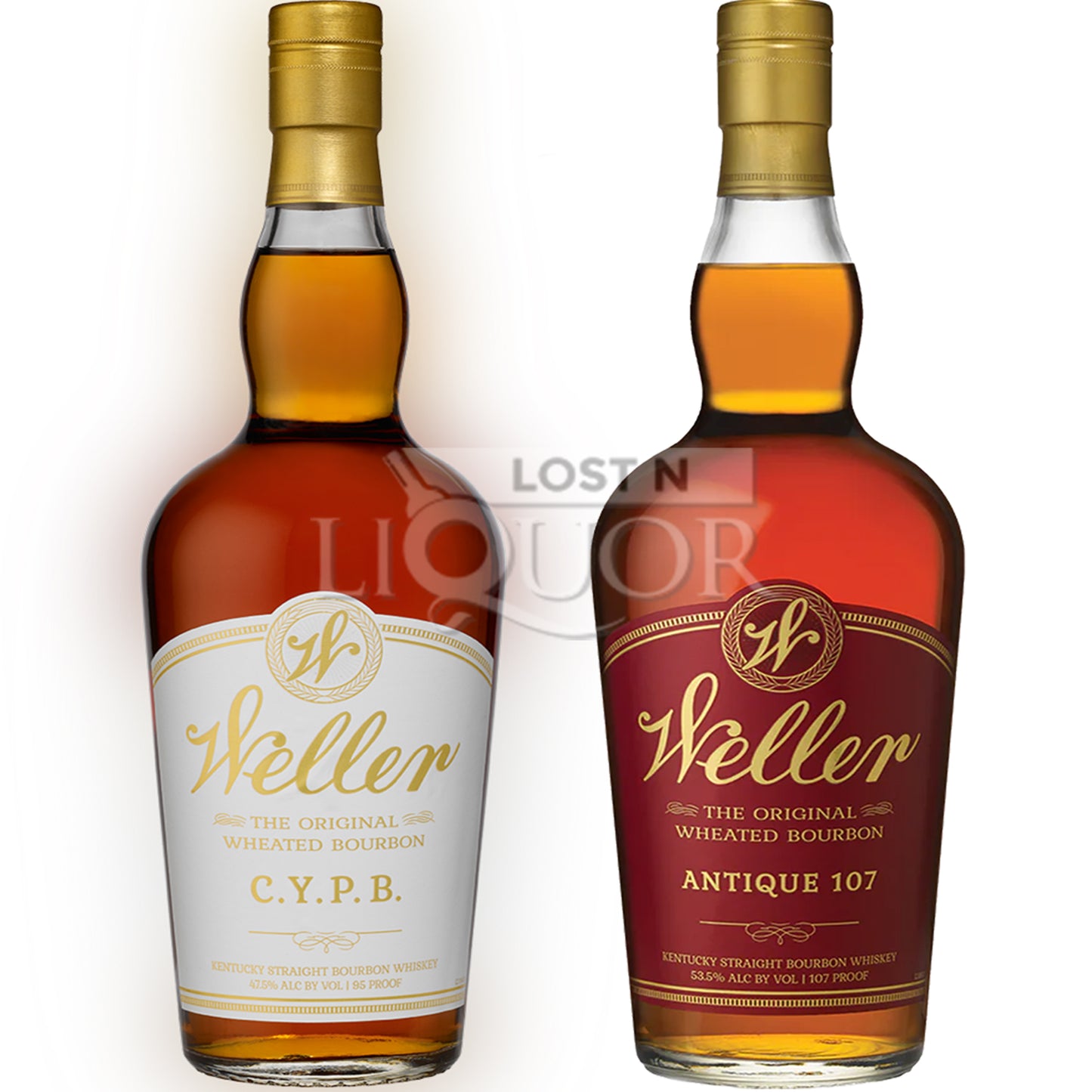 W.L Weller C.Y.B.P & Old Weller Antique 107 Bourbon Whiskey Bundle_LostNLiquor.com