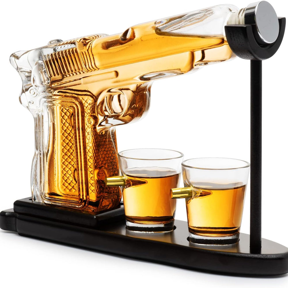 
                      
                        Pistol-Shaped Whiskey Decanter Set with Shot Glasses
                      
                    