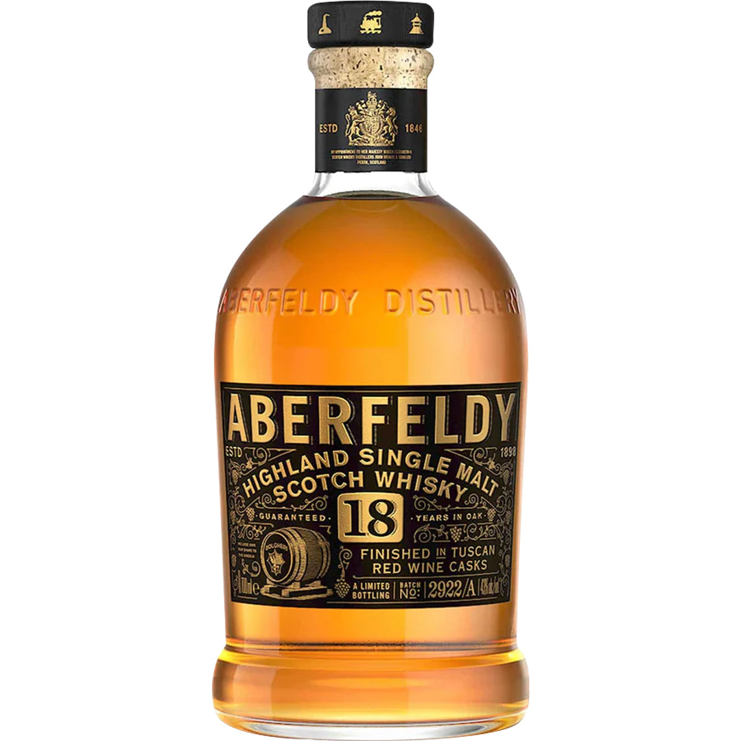 Aberfeldy 18 Year Finished In Cabernet Wine Casks Single Malt Scotch Whisky_LostNLiquor.com