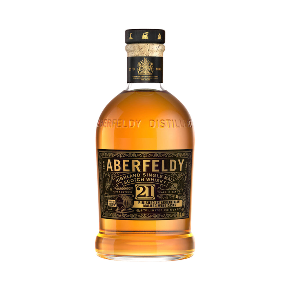 Aberfeldy 21 Year Finished In Argentinian Malbec Wine Cask Single Malt Scotch Whisky