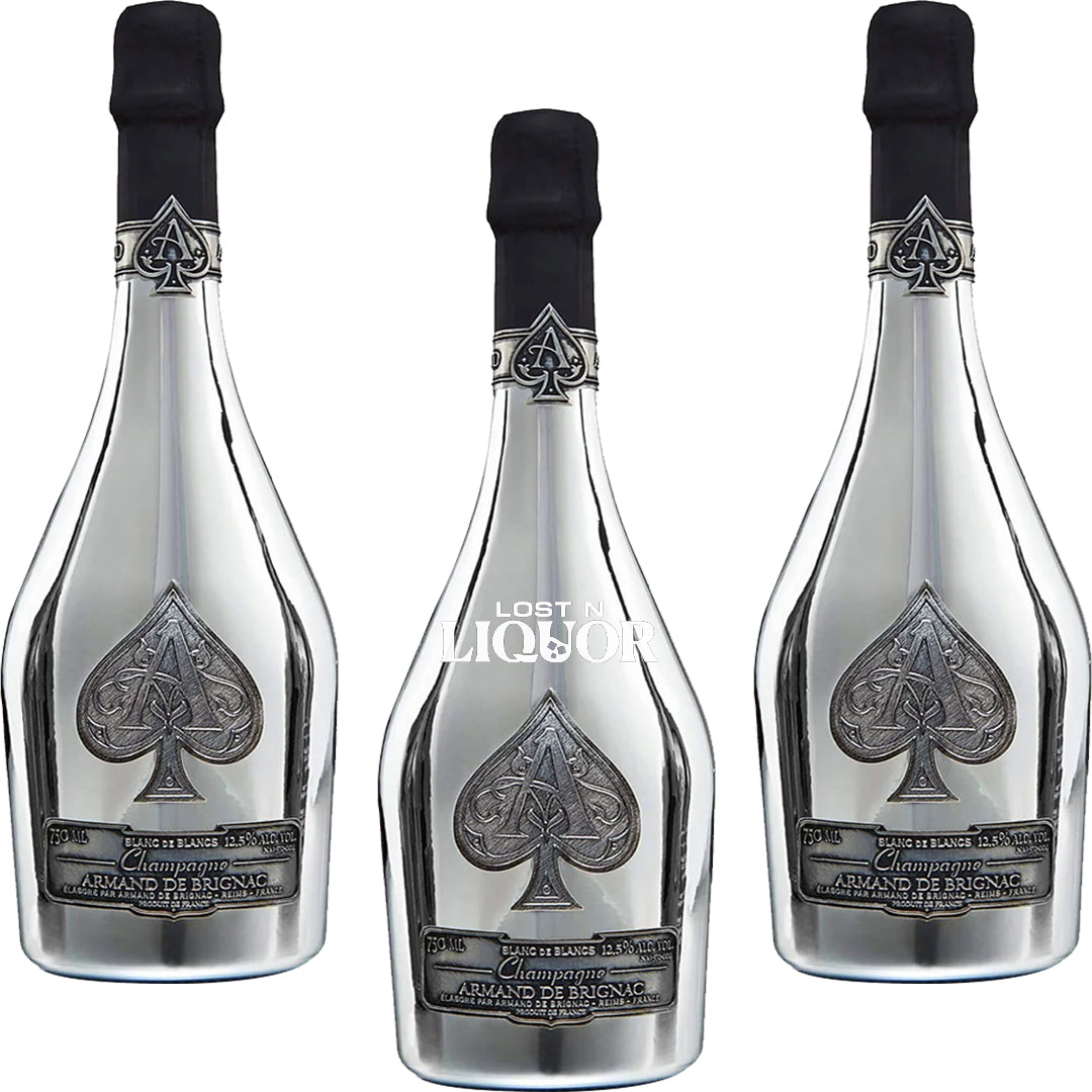 Armand De Brignac Ace of Spades Silver Blanc de Blanc Champagne_LostNLiquor.com