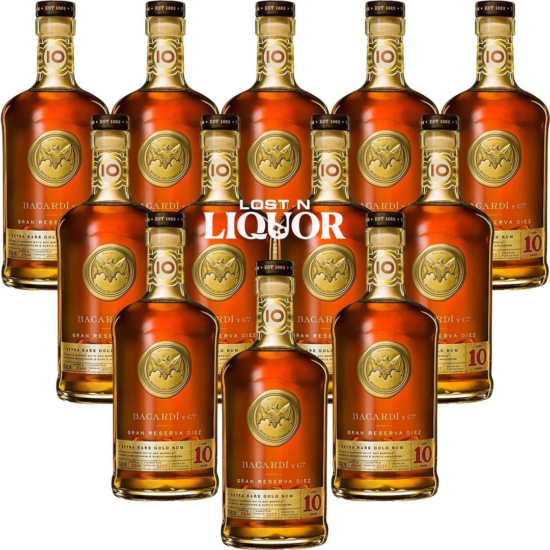 Bacardi 10 Year Extra Rare Gran Reserva Gold Rum – Lost N Liquor