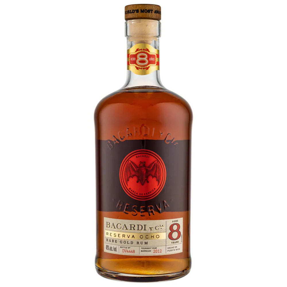 Bacardi Aged Rum Rare Gold Reserva Ocho 8 Yr 80