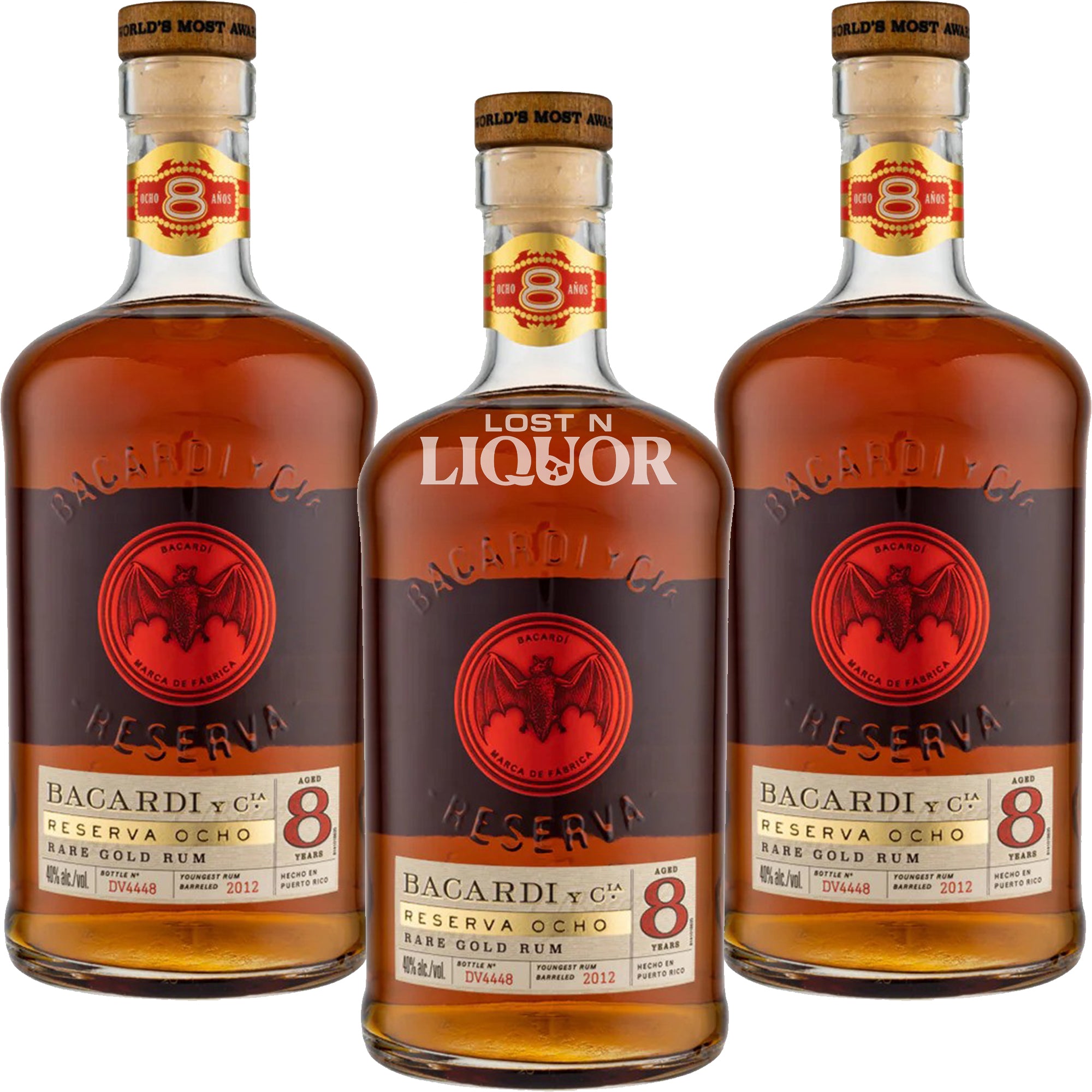 Bacardi Aged Rum Rare Gold Reserva Ocho 8 Yr 80 – Lost N Liquor