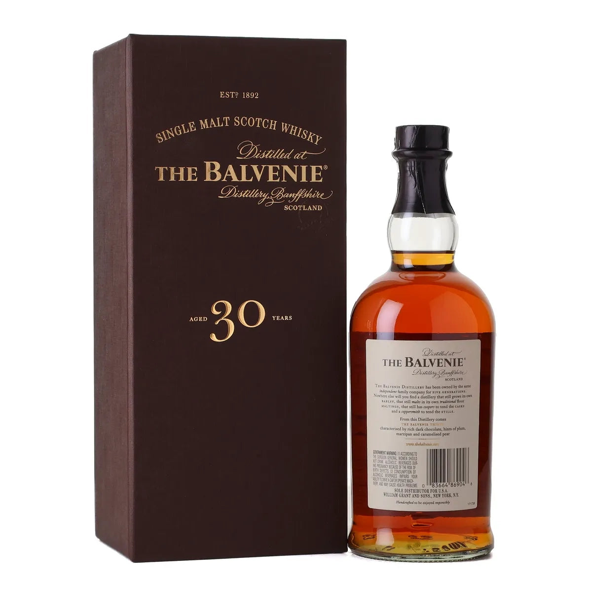 Balvenie 30 Year Single Malt Scotch Brown Box Old Verison