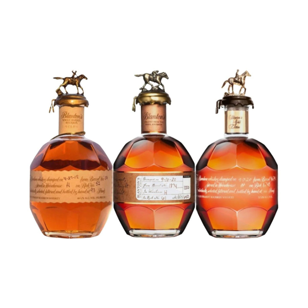 Blanton's Red Label, Straight From the Barrel, & Gold Label Bundle LostNLiquor