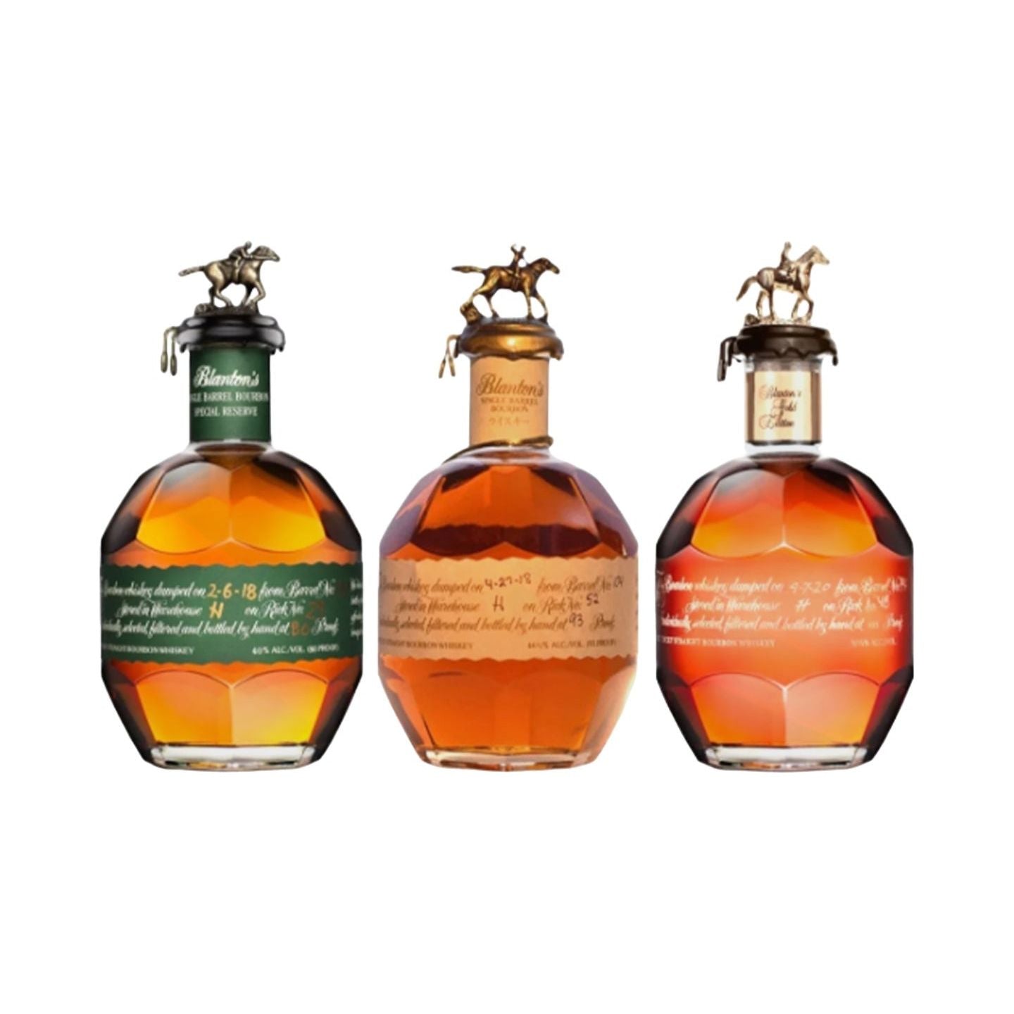 Blanton's Special Reserve, Red Label, & Gold Label Bundle LostNLiquor