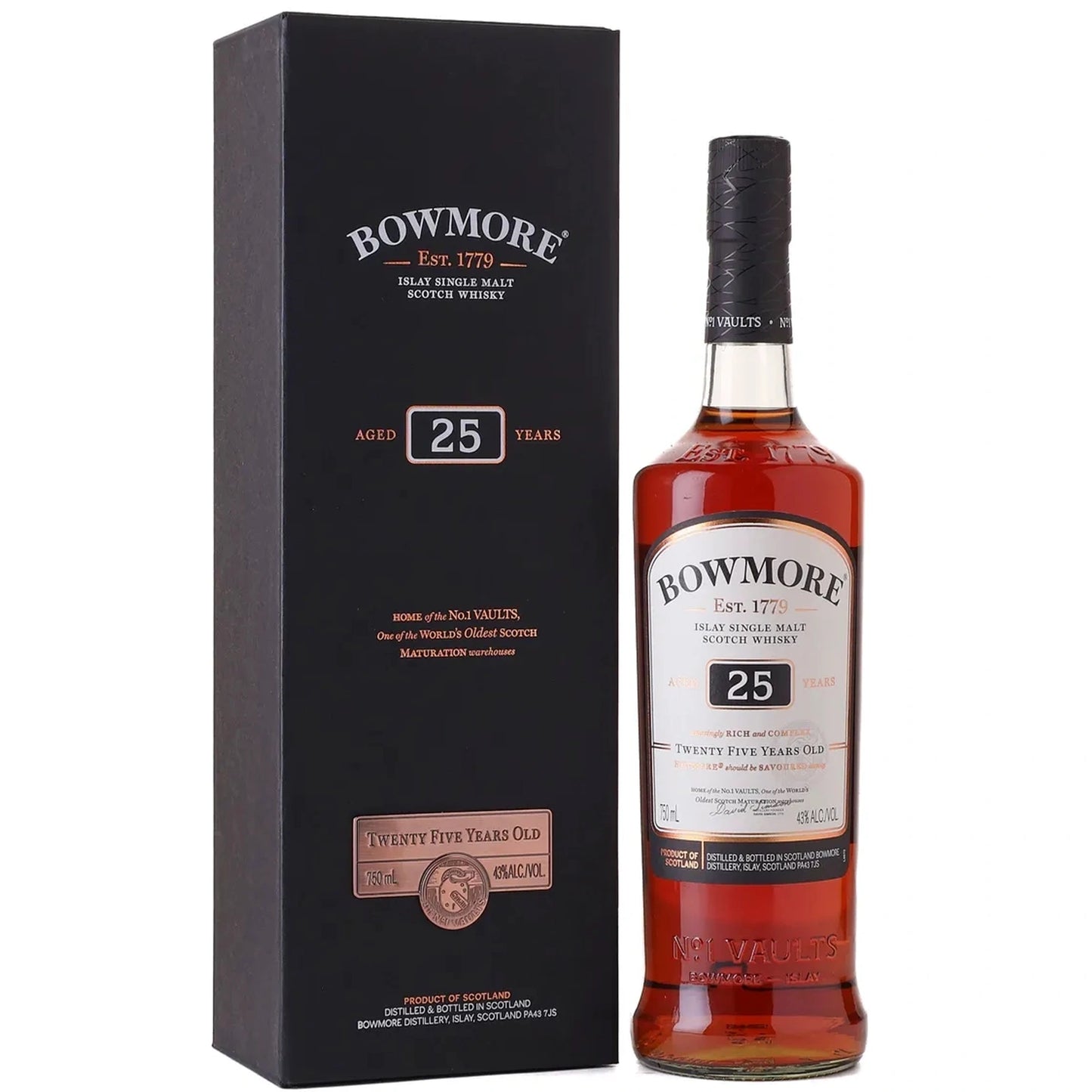 Bowmore 25 Year Single Malt Scotch With Box