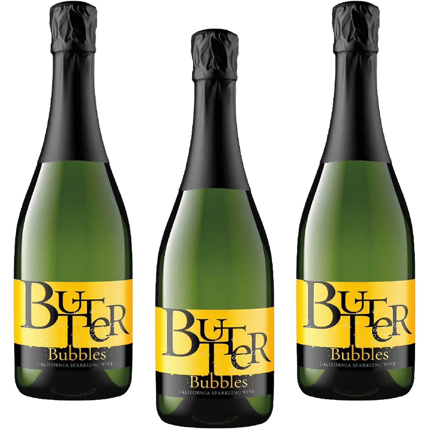 Butter Bubbles Sparkling Wine California Case of 3 Bottles