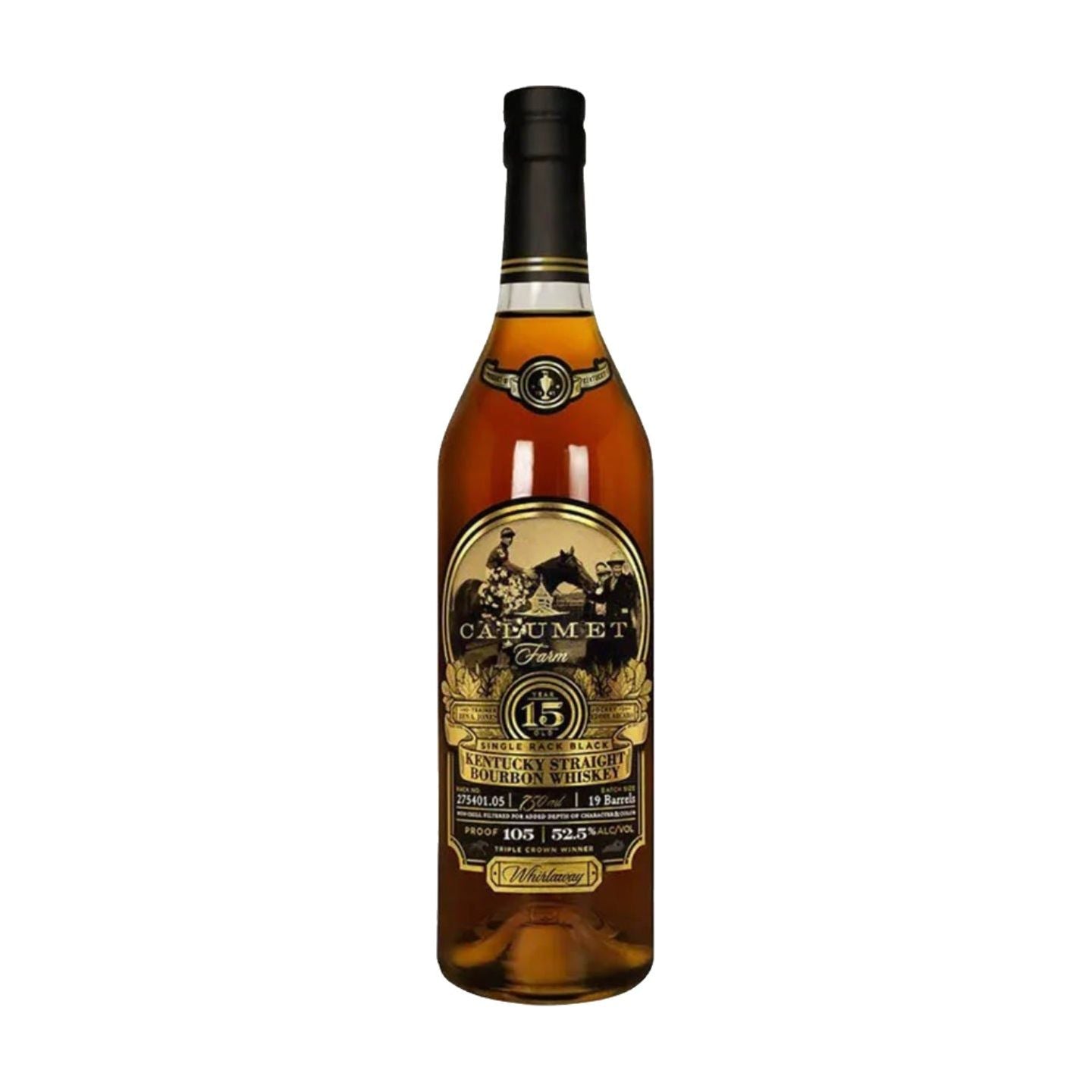 Calumet Farm Single Rack Black 15 Year Bourbon Whiskey