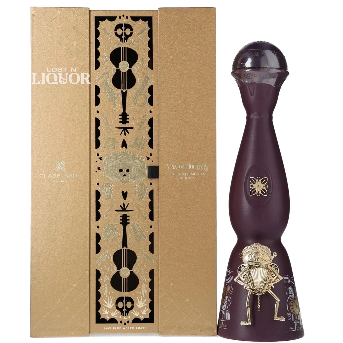 Clase Azul 'Dia De Muertos: Edicion Limitada Musica' Anejo Tequila Decanter (2024, 1 Liter) with box