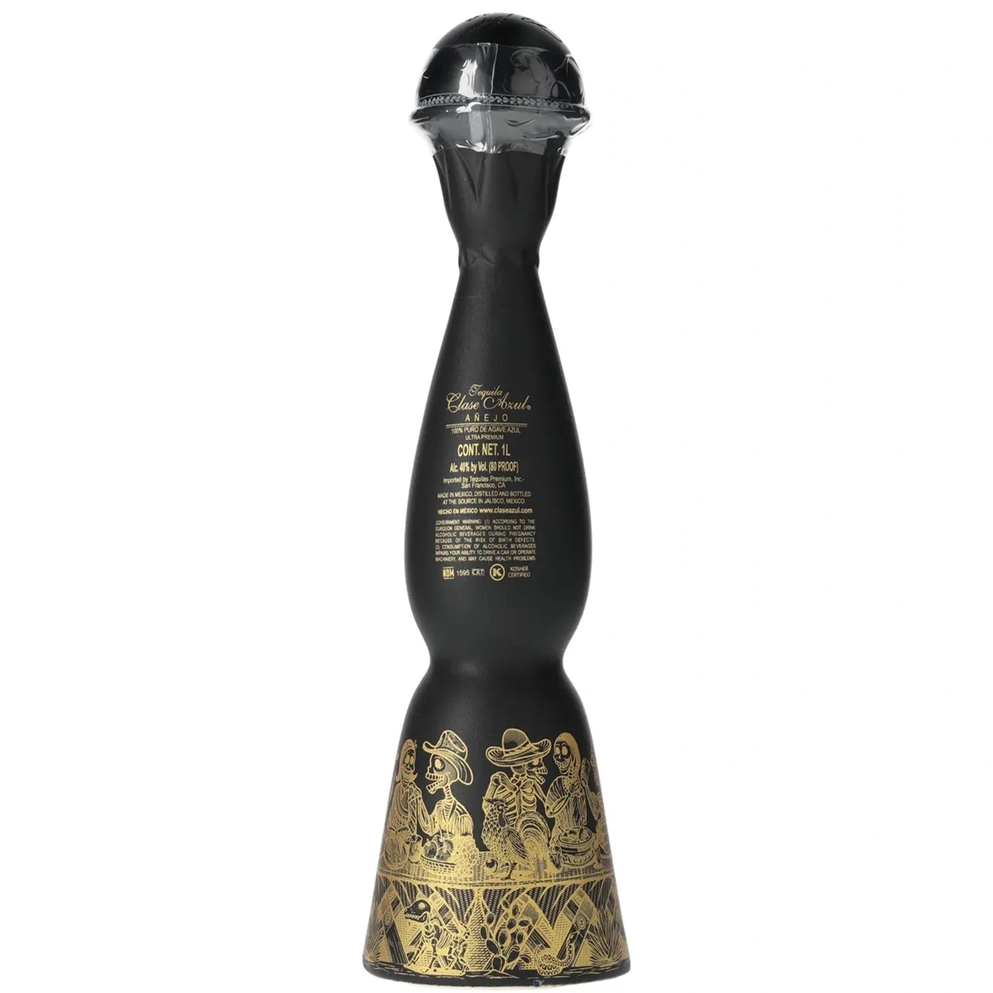 Clase Azul 'Dia De Muertos' Añejo Tequila Decanter (2021, 1 Liter) Back of Bottle
