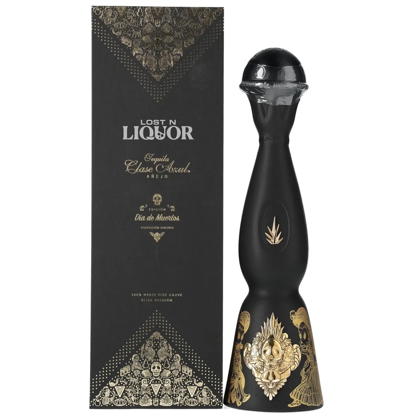 Clase Azul 'Dia De Muertos' Añejo Tequila Decanter (2021, 1 Liter) with Box