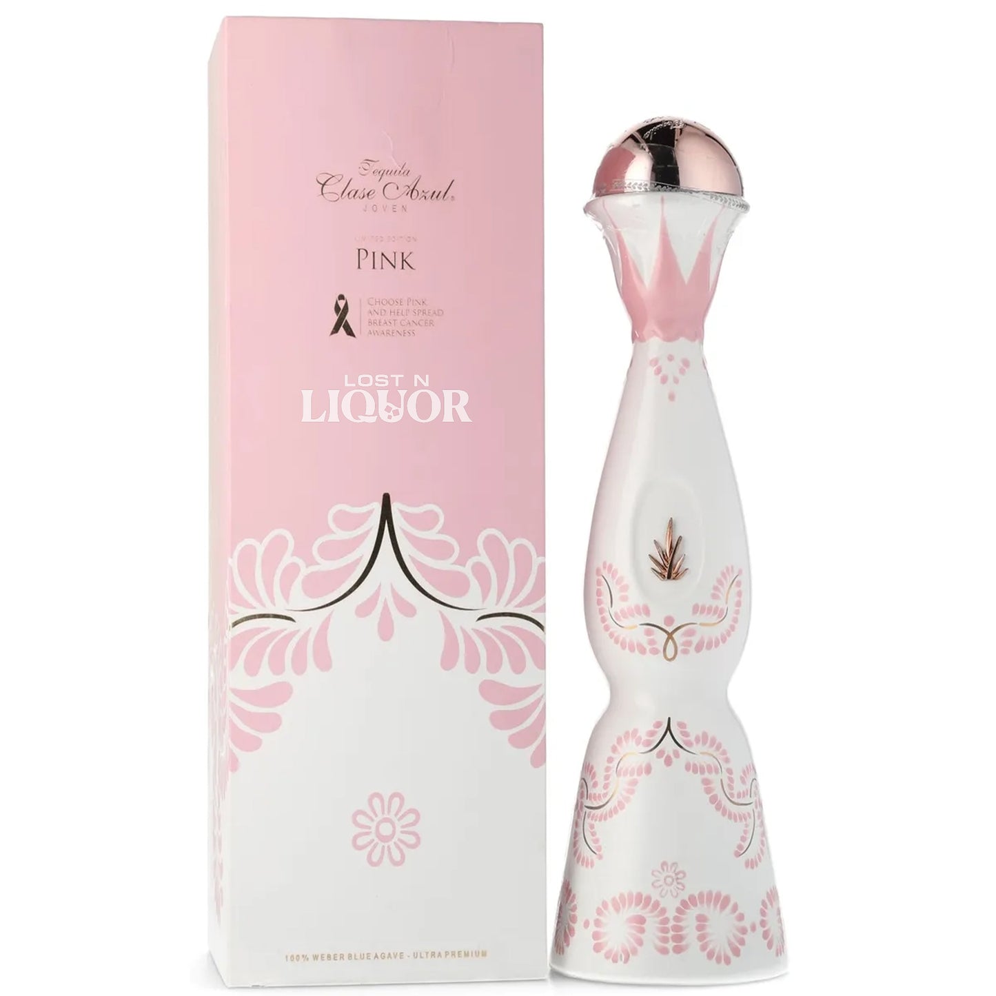 Clase Azul 'Pink' Limited Edition Joven Tequila Decanter (2021, 1 Liter) With Box