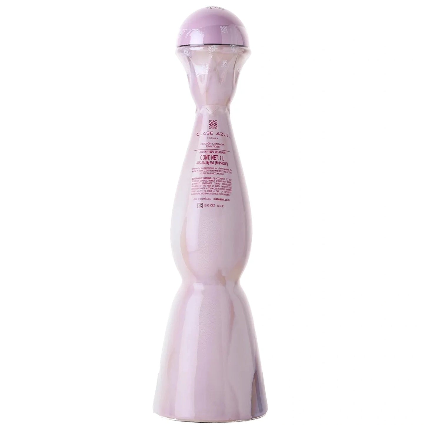 Clase Azul 'Pink' Limited Edition Joven Tequila Decanter (2025, 1 Liter) Back of Bottle