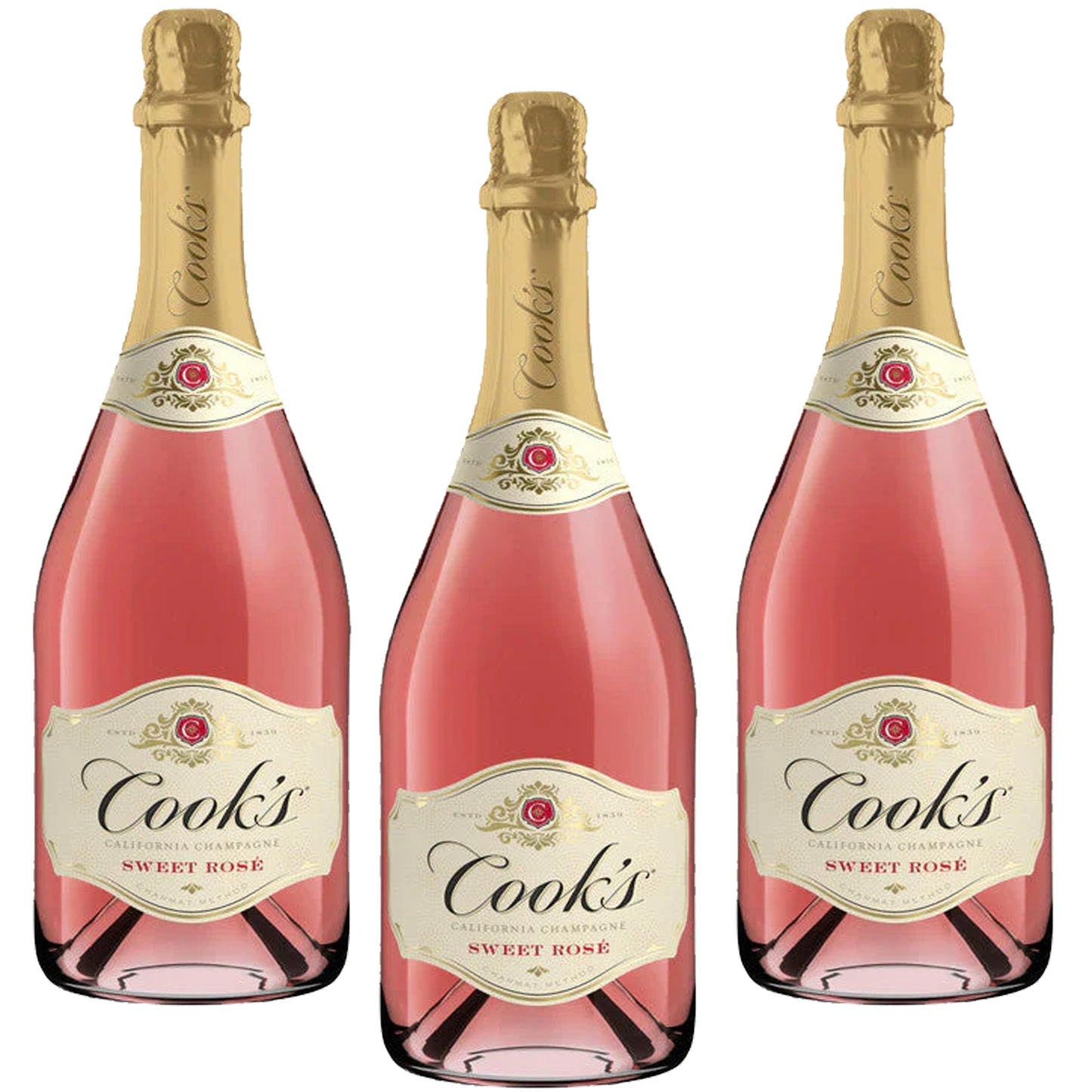 Cook's Blush Champagne Sweet Rose California 3 Case Bundle