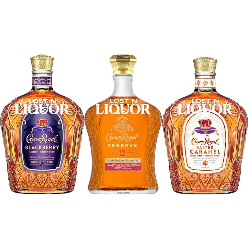 Crown Royal BlackBerry, Salted Carmel, 12 Year Reserve Bundle_LostNLiquor.com