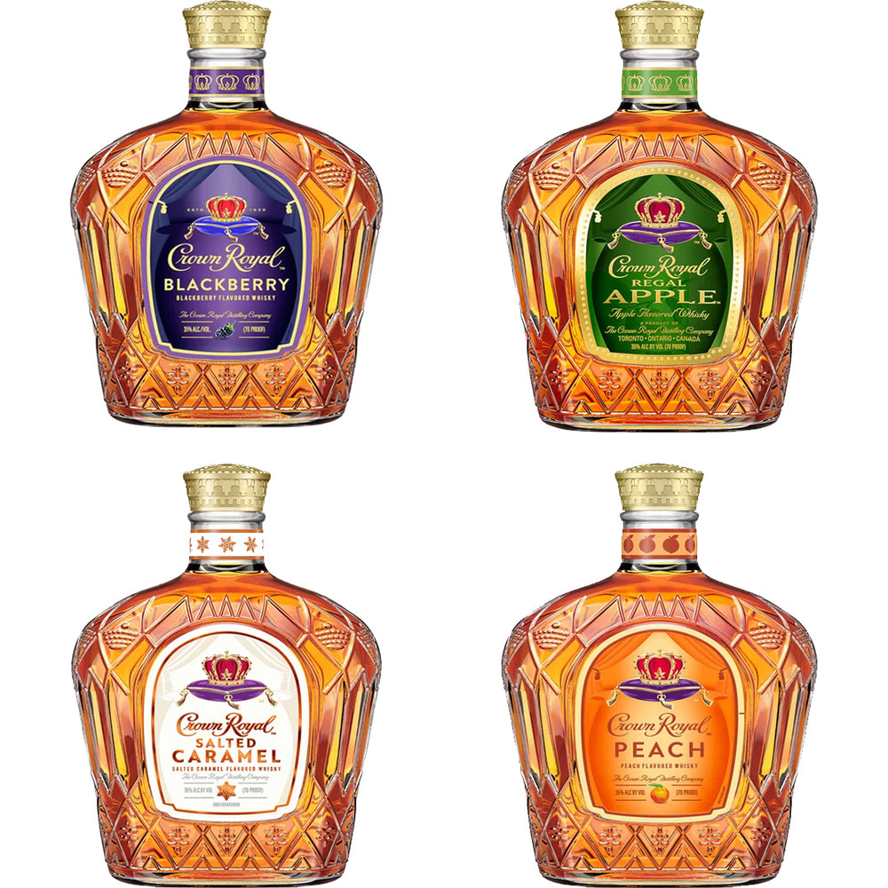 Crown Royal Blackberry, Salted Carmel, Apple, Peach Bundle_LostNLiquor.com