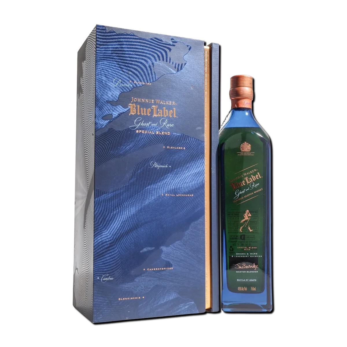 Johnnie Walker Blue Label Ghost and Rare Brora Blended Scotch_LostNLiquor.com