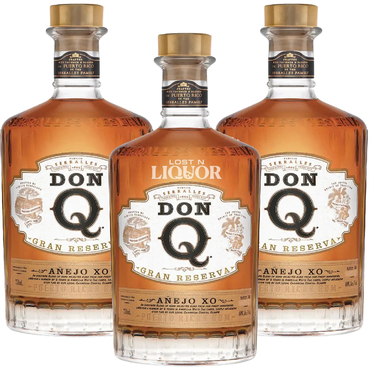 Don Q Rum Gran Reserva Anejo 3 Pack Bundle