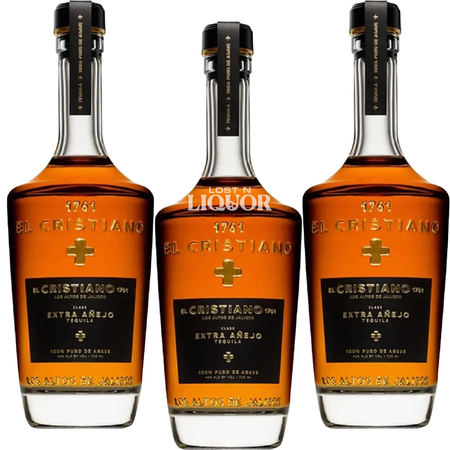El Cristiano Tequila Extra Anejo 3 Pack Bundle