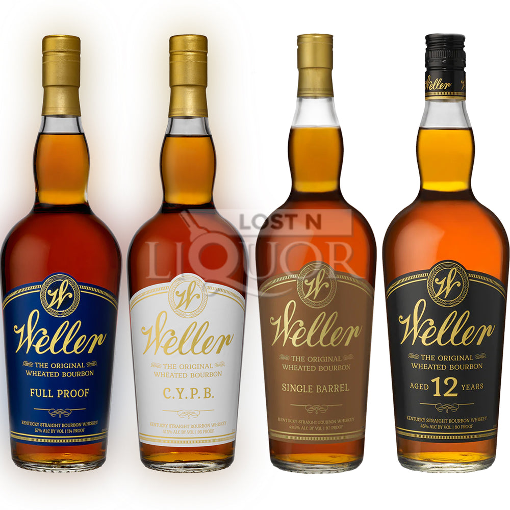 W.L Weller Full Proof, Single Barrel, C.Y.P.B, & 12 Year Bourbon Bundle