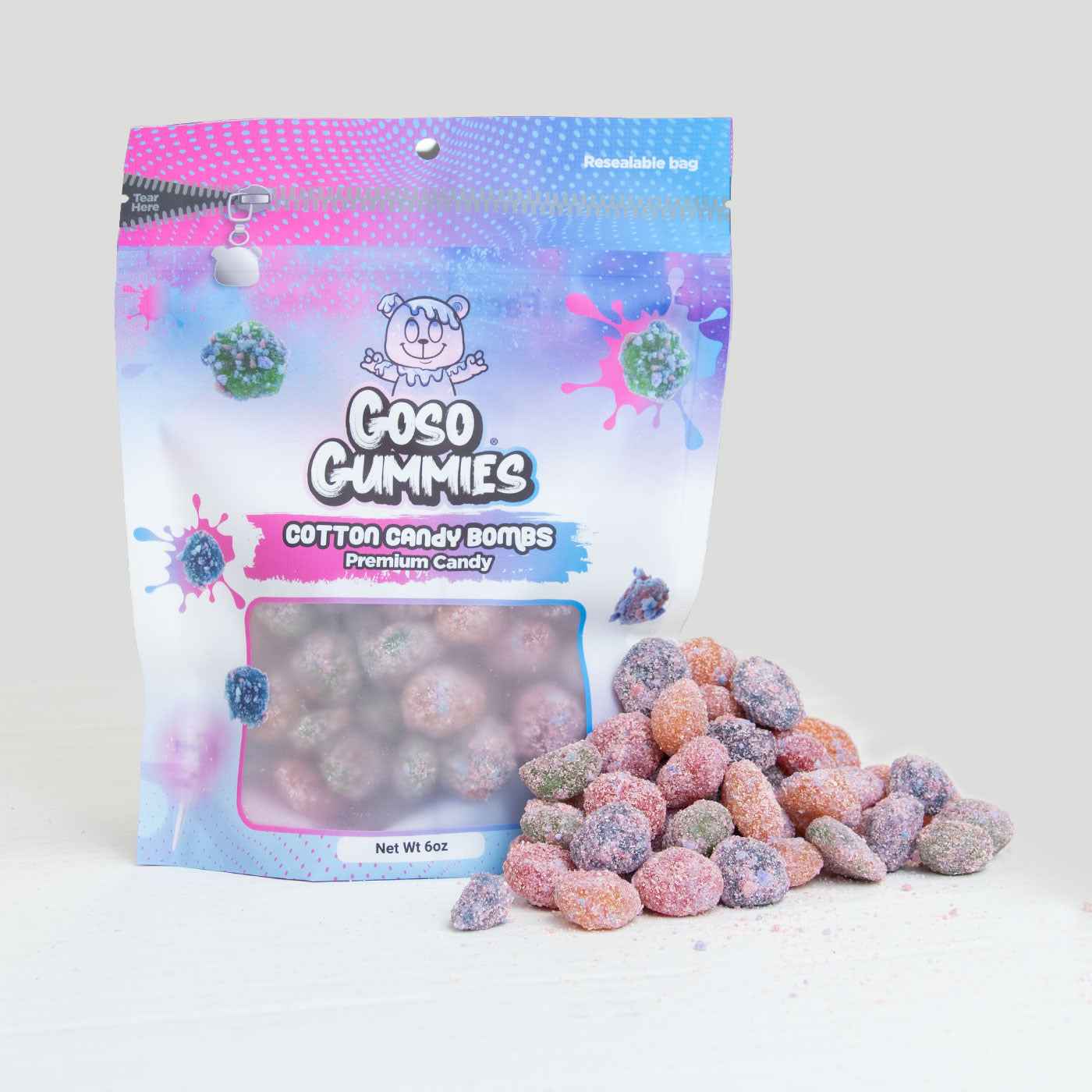 Gosogummies Gusher Cotton Candy Bombs (6oz)