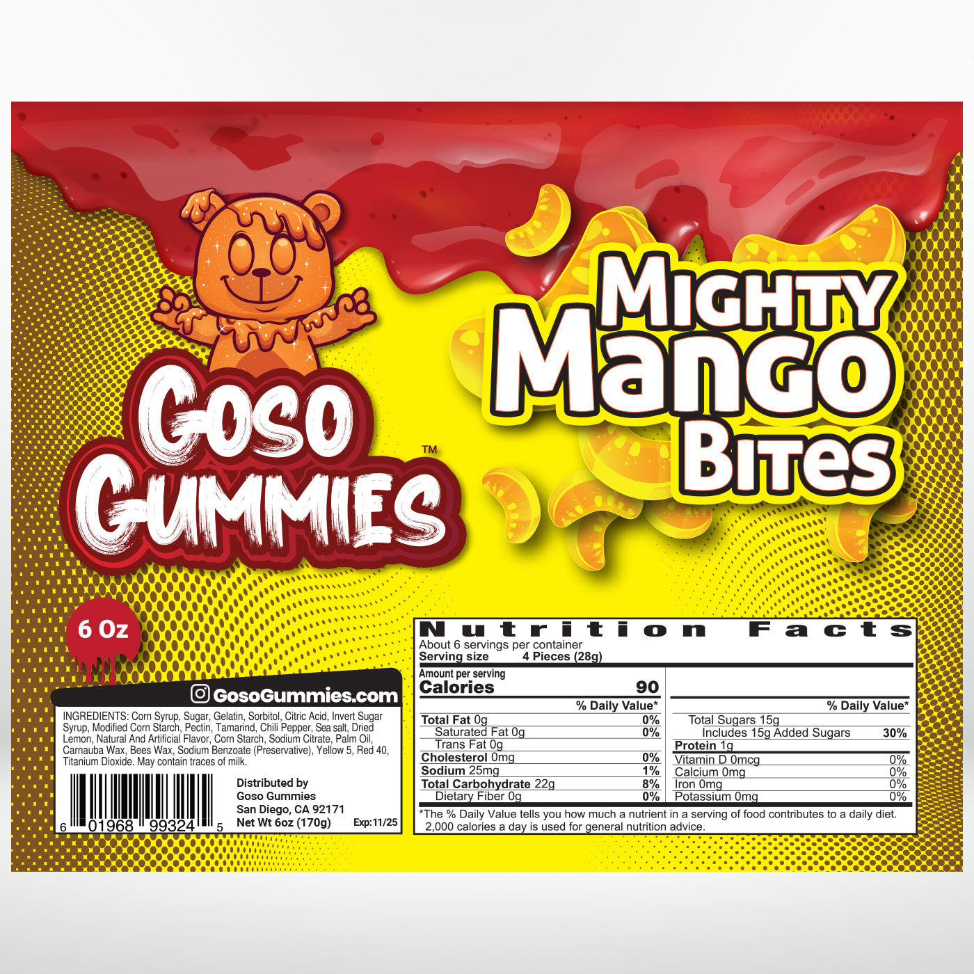 Gosogummies Mighty Mango Bites (6oz)