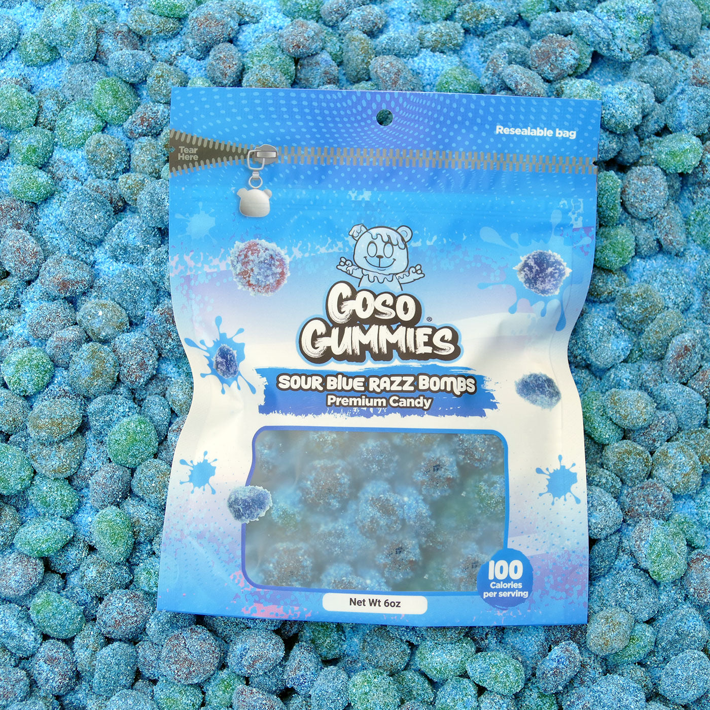 Gosogummies Gusher Sour BlueRazz Bombs (6oz) – Lost N Liquor