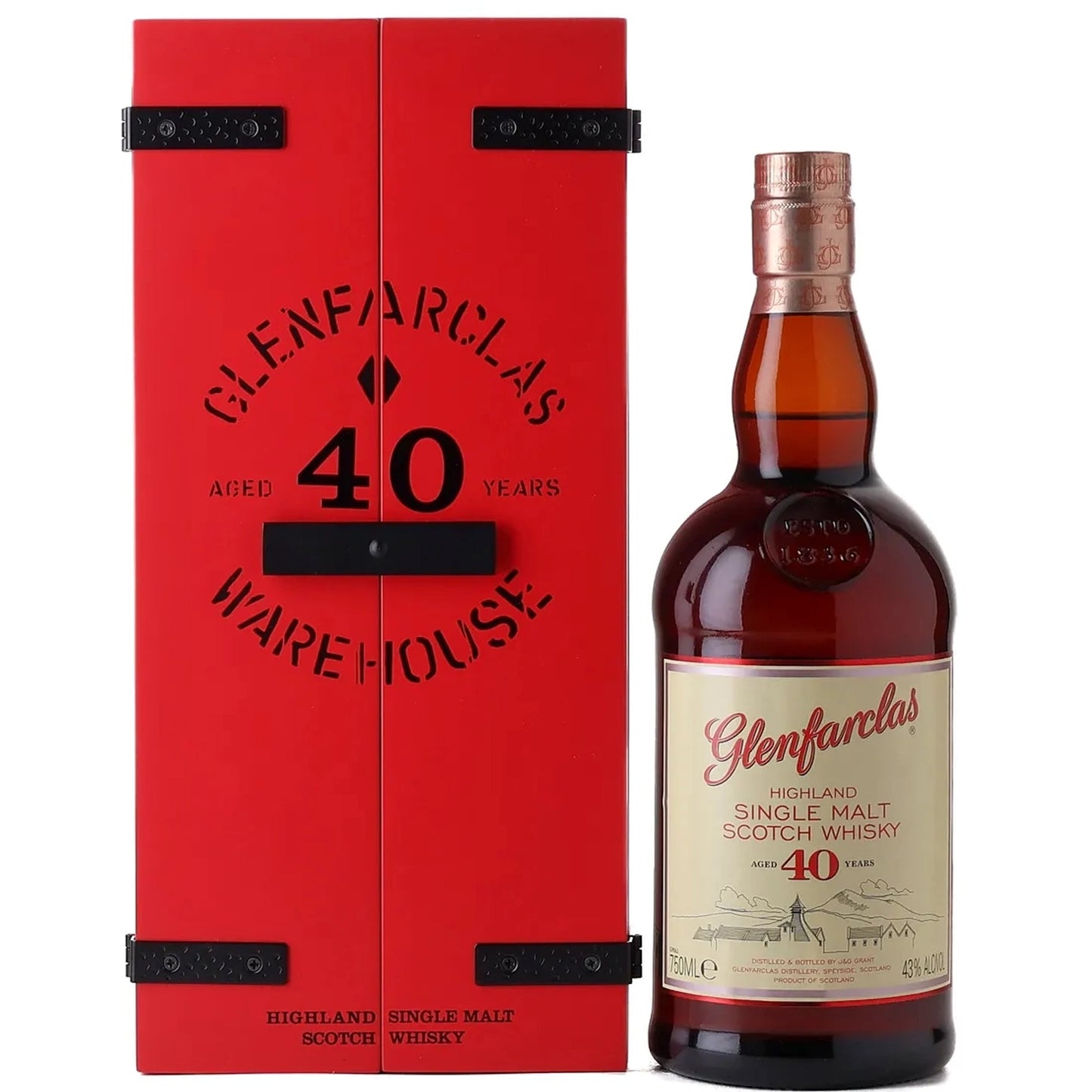 Glenfarclas 40 Year Single Malt Scotch With Red Box