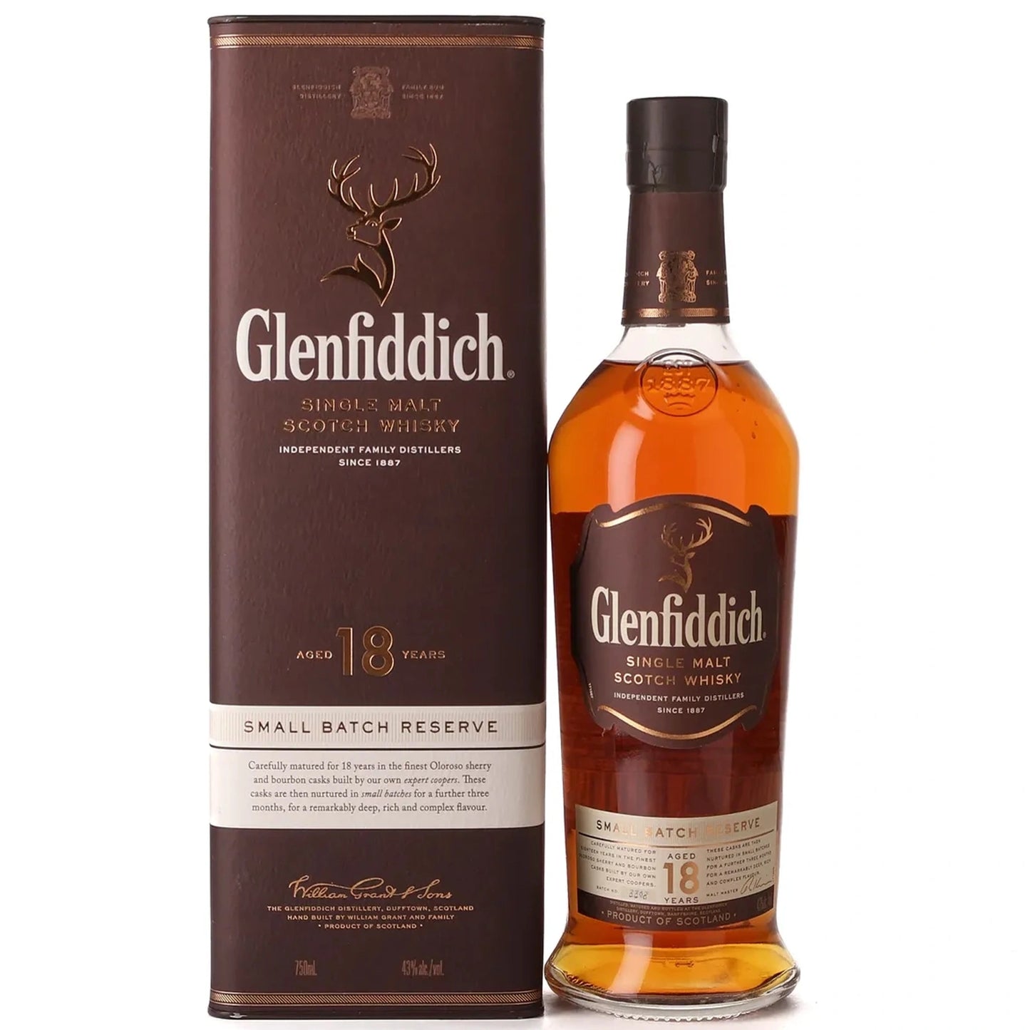 Glenfiddich 18 Year Small Batch Reserve Single Malt Scotch (Discounted Bottle)