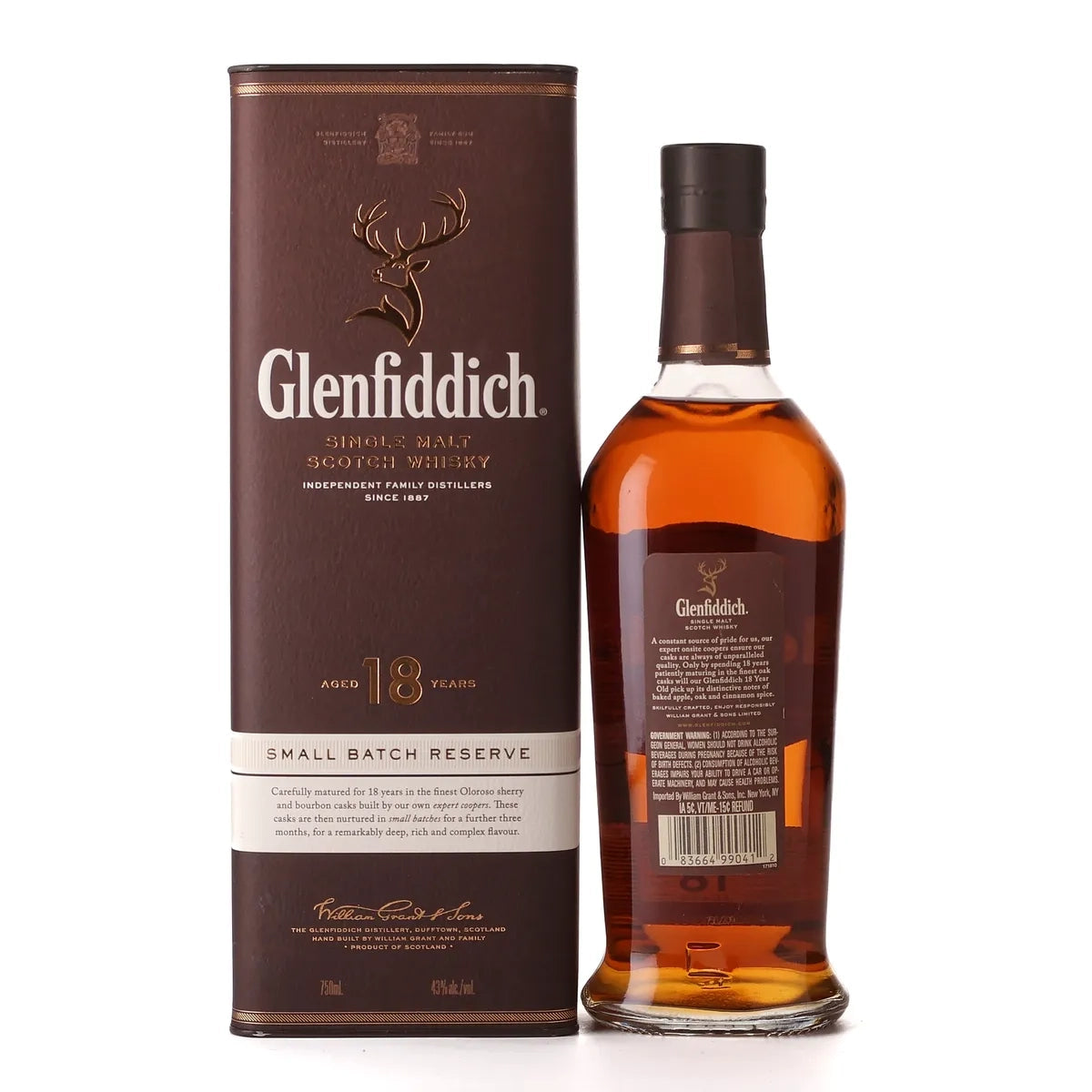 Glenfiddich 18 Year Small Batch Reserve Single Malt Scotch (Discounted Bottle)