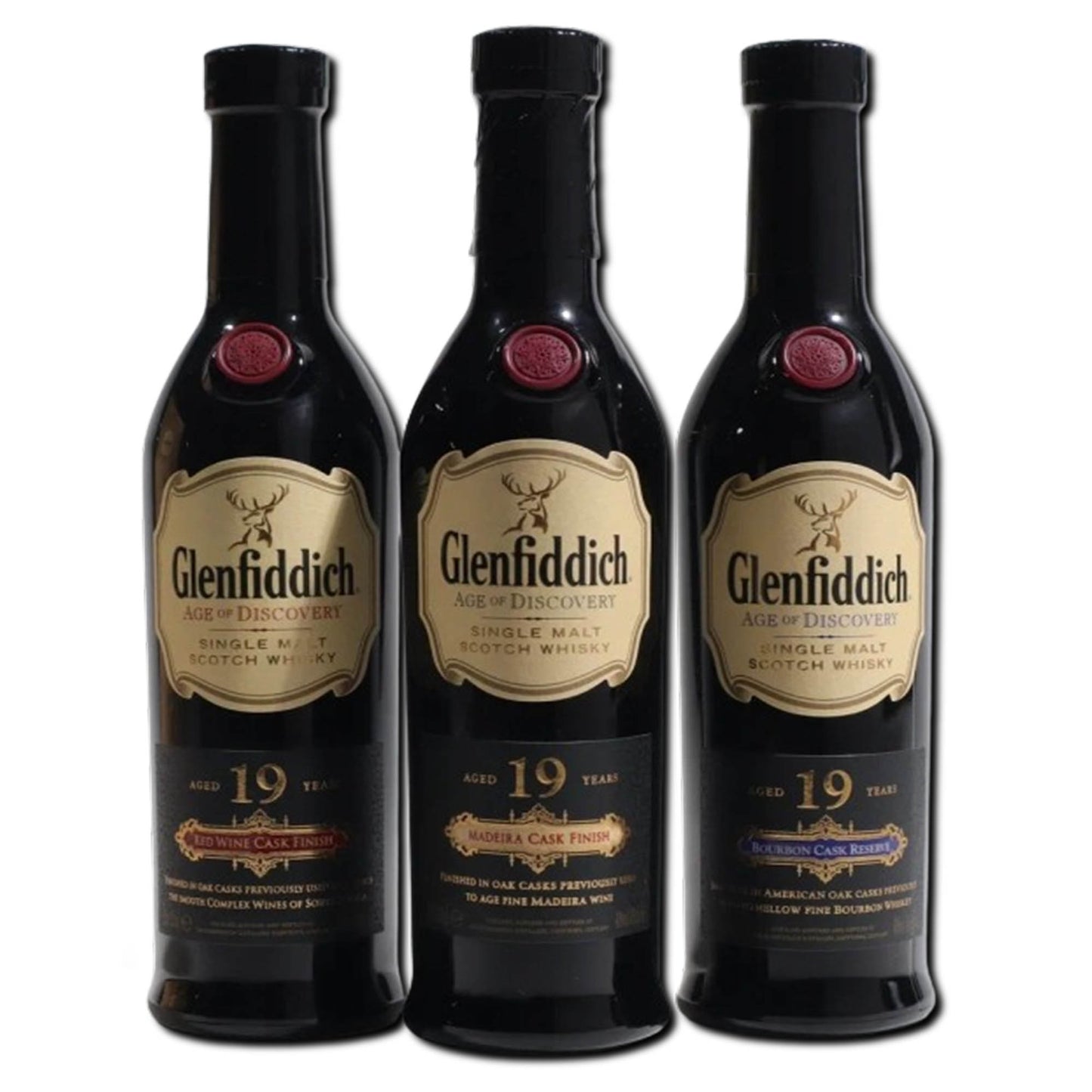 Glenfiddich 19 Year Age Of Discovery Single Malt Scotch Set (3 Bottles, 200 ml)_LostNLiquor.com