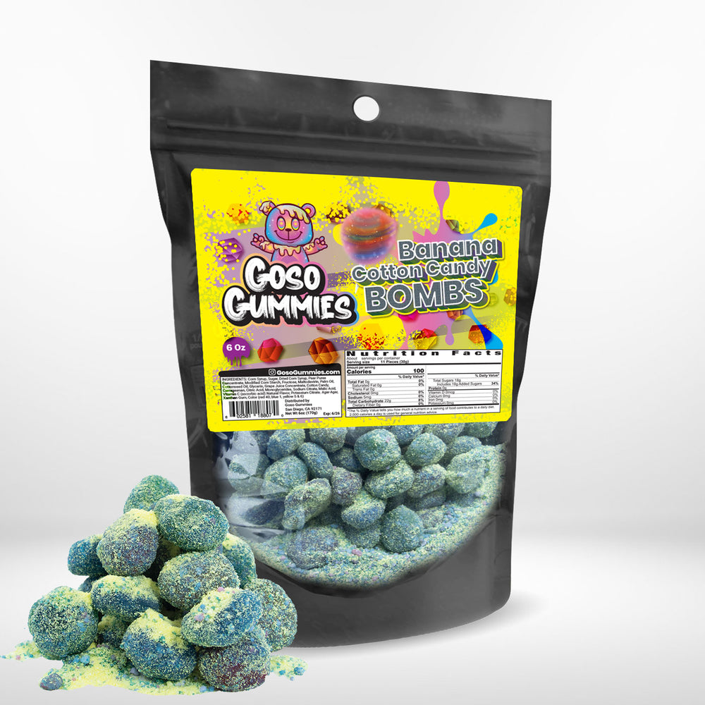 Gosogummies Gusher Banana Cotton Candy Bombs_LostNLiquor.com