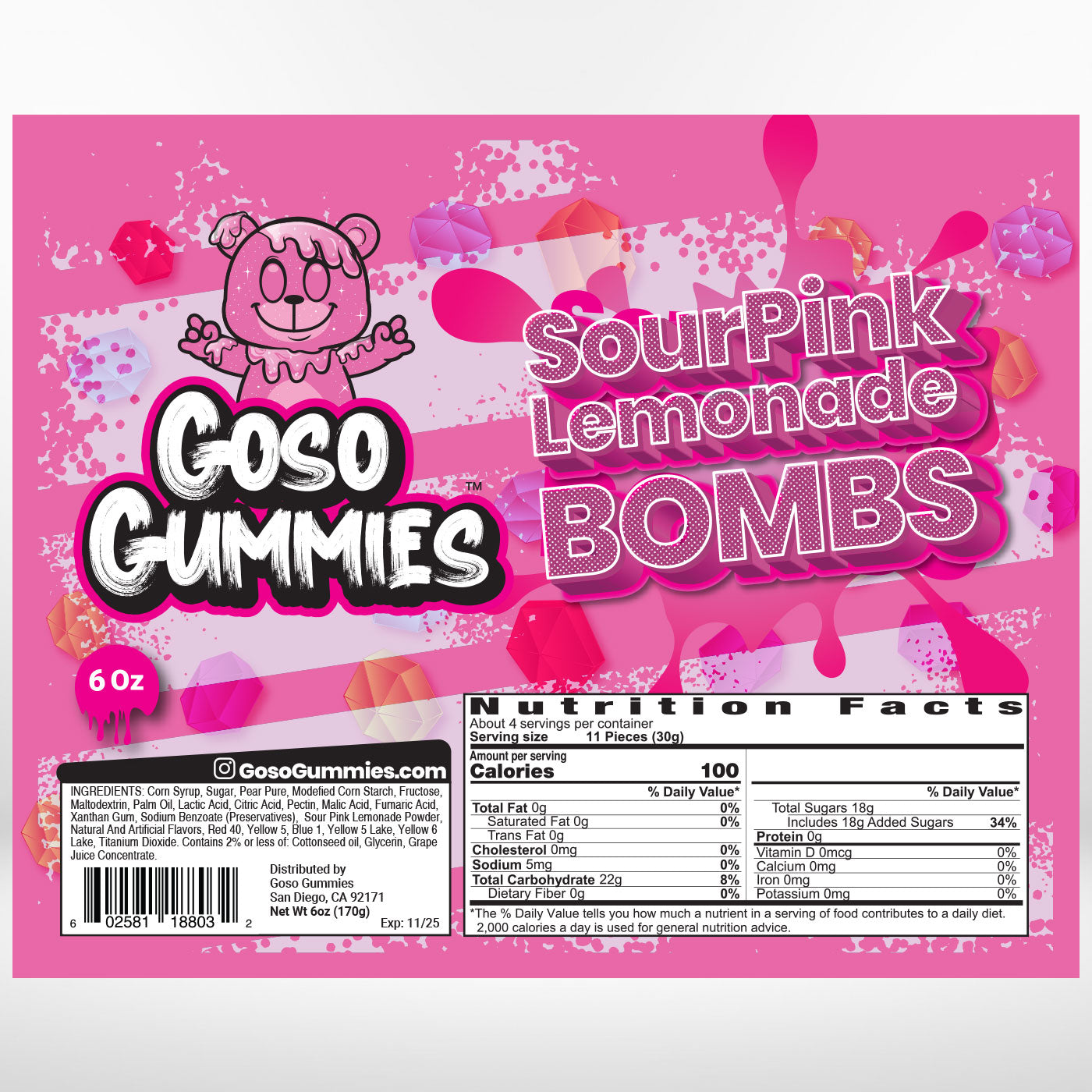 Gosogummies SourPink Lemonade Bombs_LostNLiquor.com