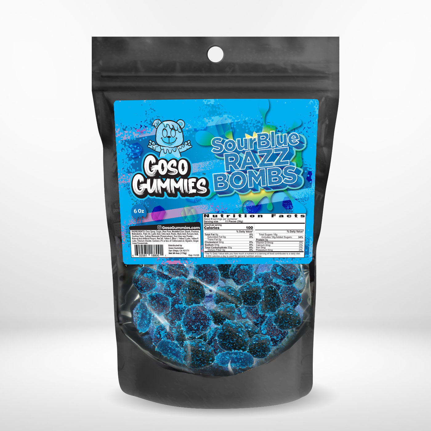 Gosogummies Sour BlueRazz_LostNLiquor.com